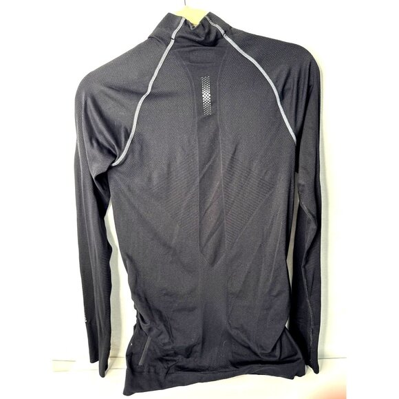 Athleta Women's Black Style 591607 Athletic Nylon Spandex Blend Long Sleeve Top - Picture 2 of 12